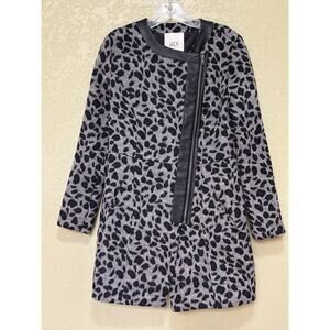 JACK Women’s Leopard Print Jacket Coat Sz XS EUC